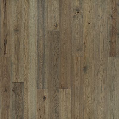 Wood floor, various shades of brown and gray. Vertical planks with grain details.