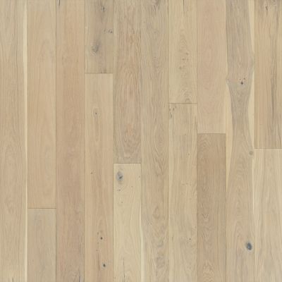 Light-colored, wide-plank hardwood floor with varying wood grain and knots.