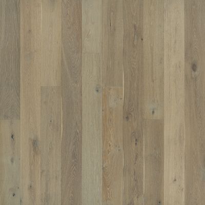 Light wood flooring with varying grain patterns and a gray-beige color.