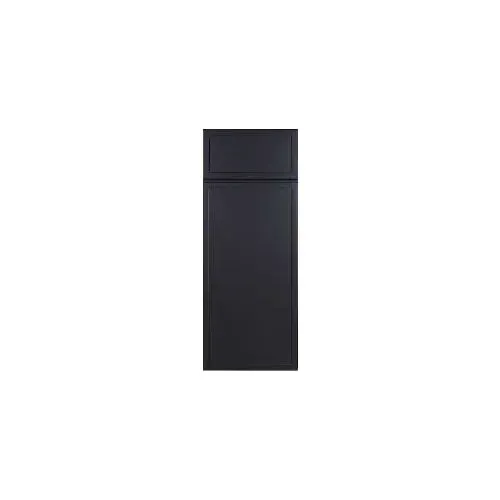 Black rectangular cabinet with a recessed top panel.