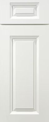 White cabinet door with recessed panel design.