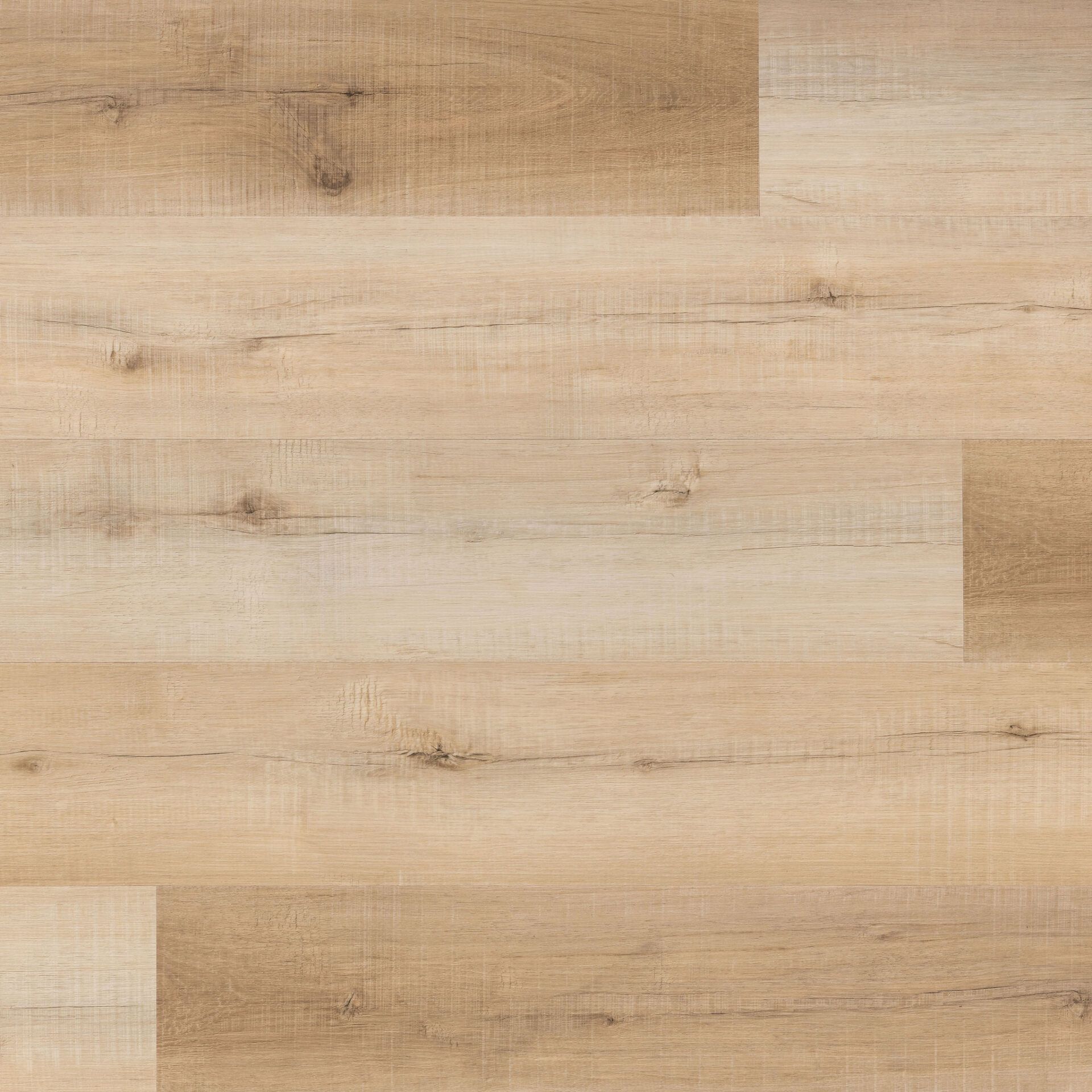 Light brown wood plank flooring with grain and knots.