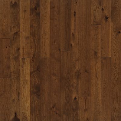 Dark brown hardwood flooring.