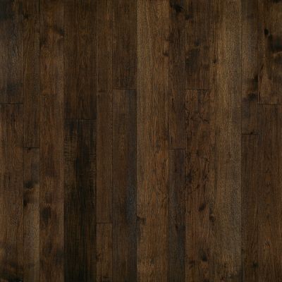 Dark brown hardwood flooring.