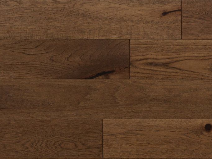 Dark brown hardwood floor with wood grain details.