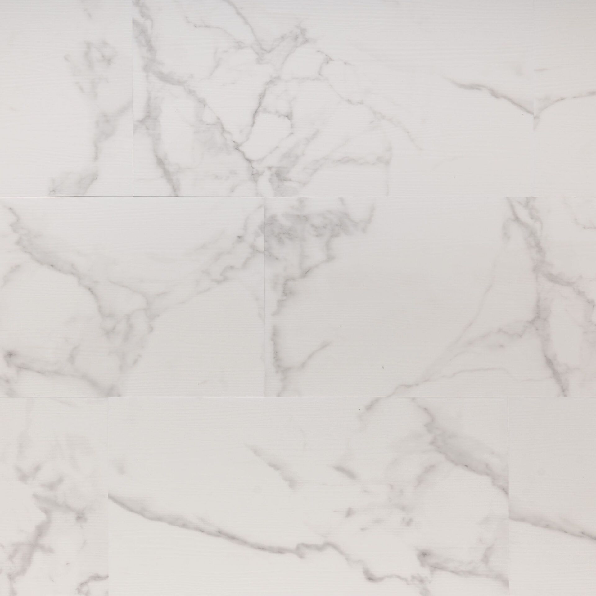 White marble-patterned flooring with gray veining.