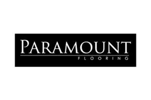 Paramount Flooring logo on black rectangle; white text.