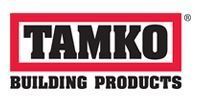 TAMKO Building Products logo with red and black design.