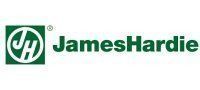 James Hardie logo with green and white text and graphic.