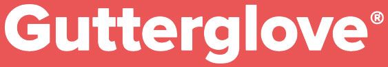 Gutterglove white text logo on a red rectangle.