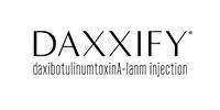 DAXXIFY logo with “daxibotulinumtoxinA-lanm injection” on a white background