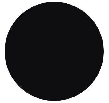 An ultramarine blue circle on a white background.