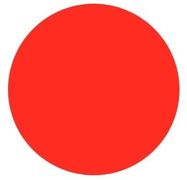 A pastel orange circle on a white background