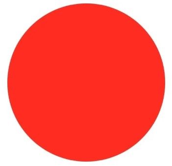 A pastel orange circle on a white background
