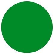 A luminous red circle is on a white background.