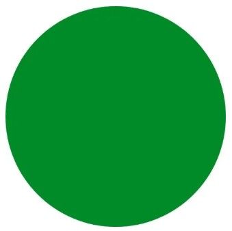 A luminous red circle is on a white background.