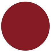 A ruby red circle on a white background.