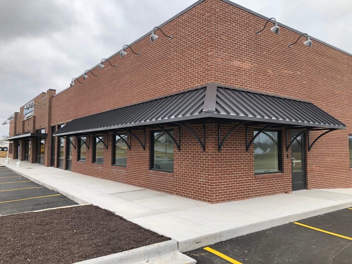Commercial metal awnings
