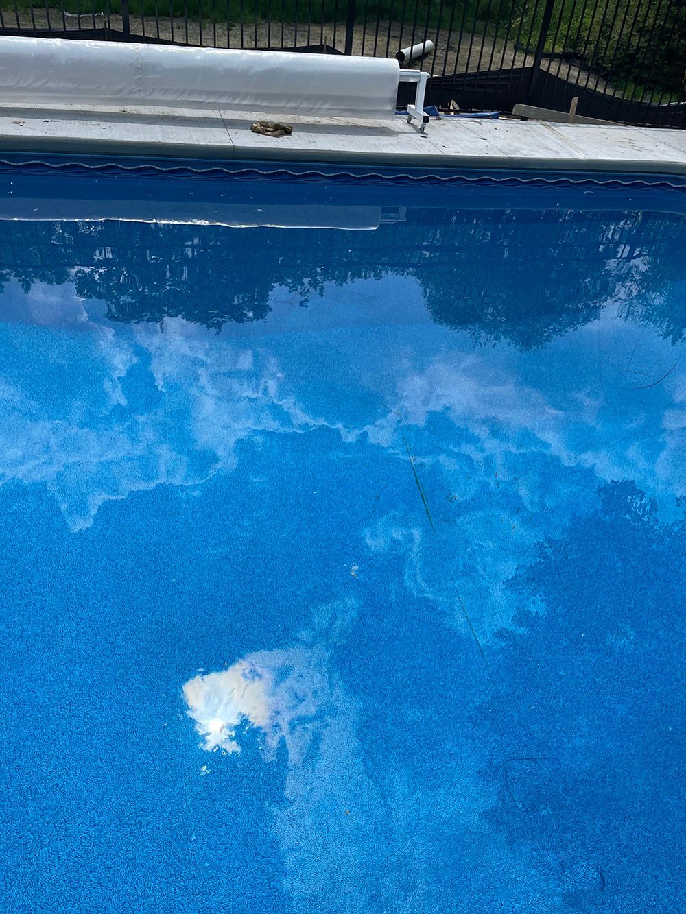 Blue water swimming pool