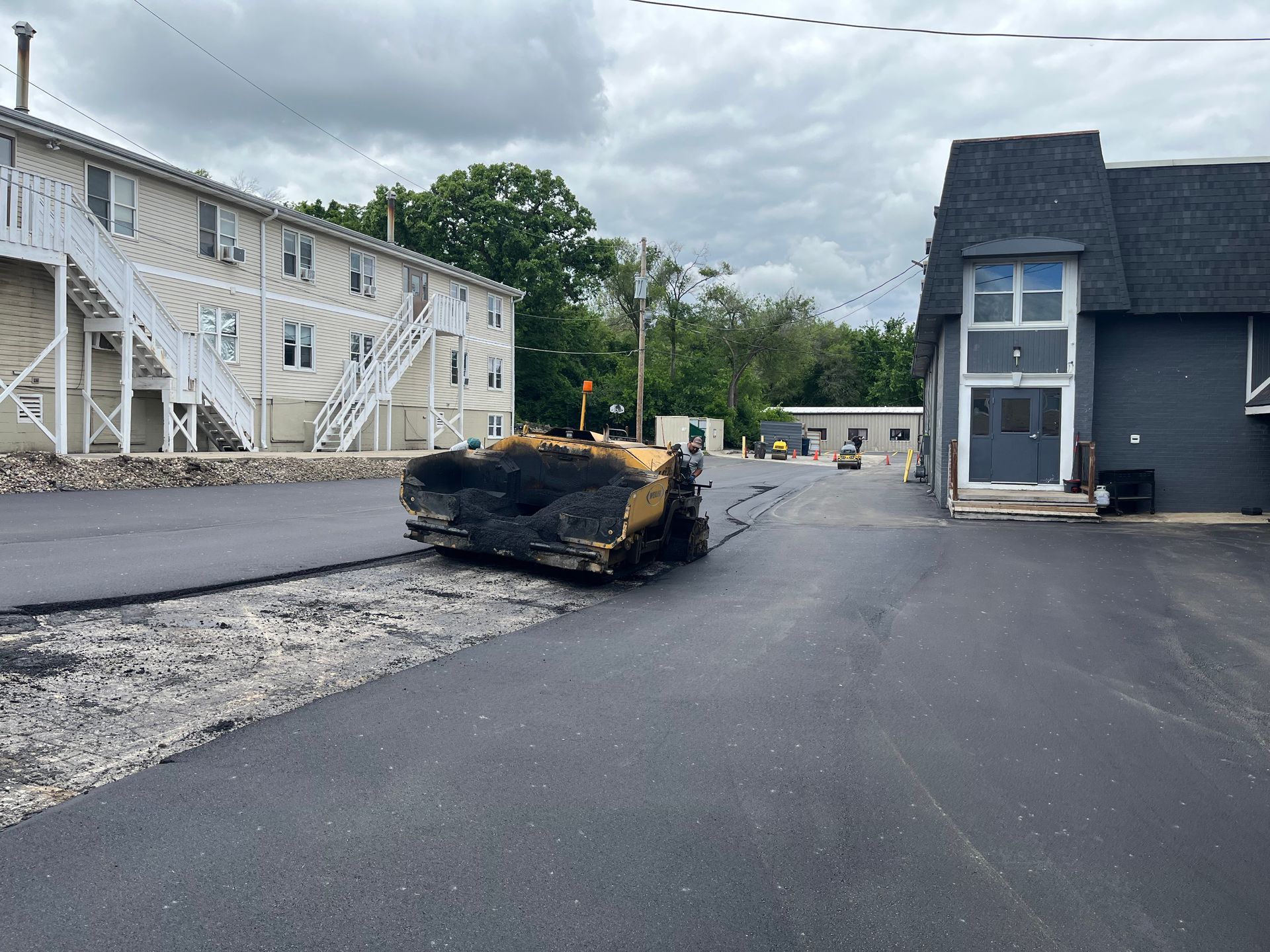 Parking lot paving.
