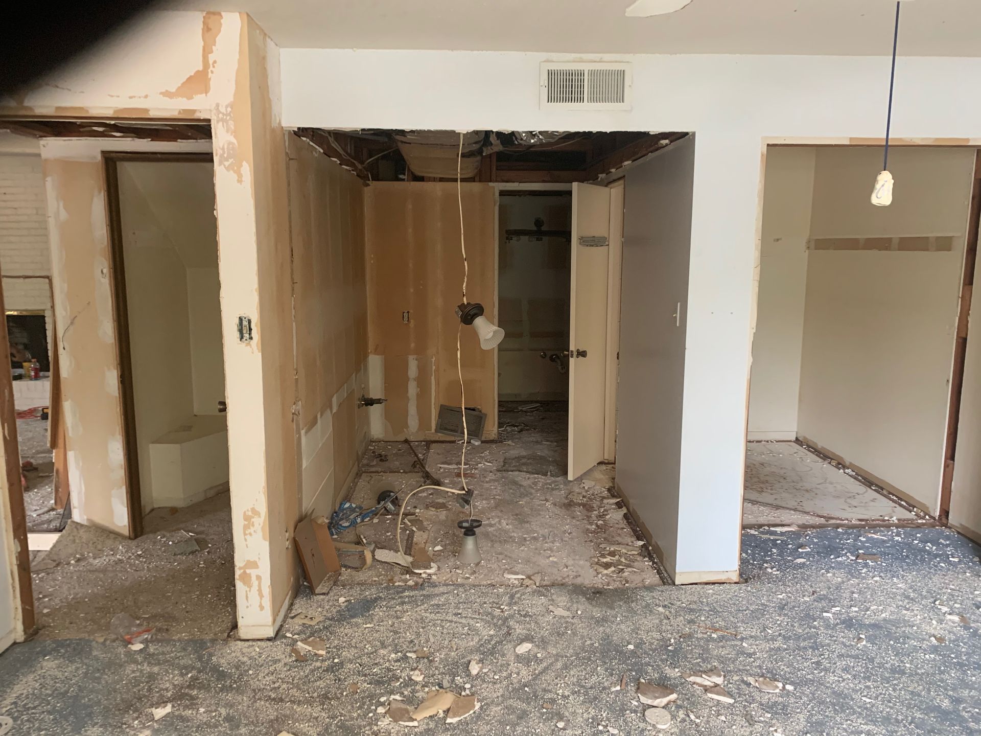 A room in a house that is being remodeled.