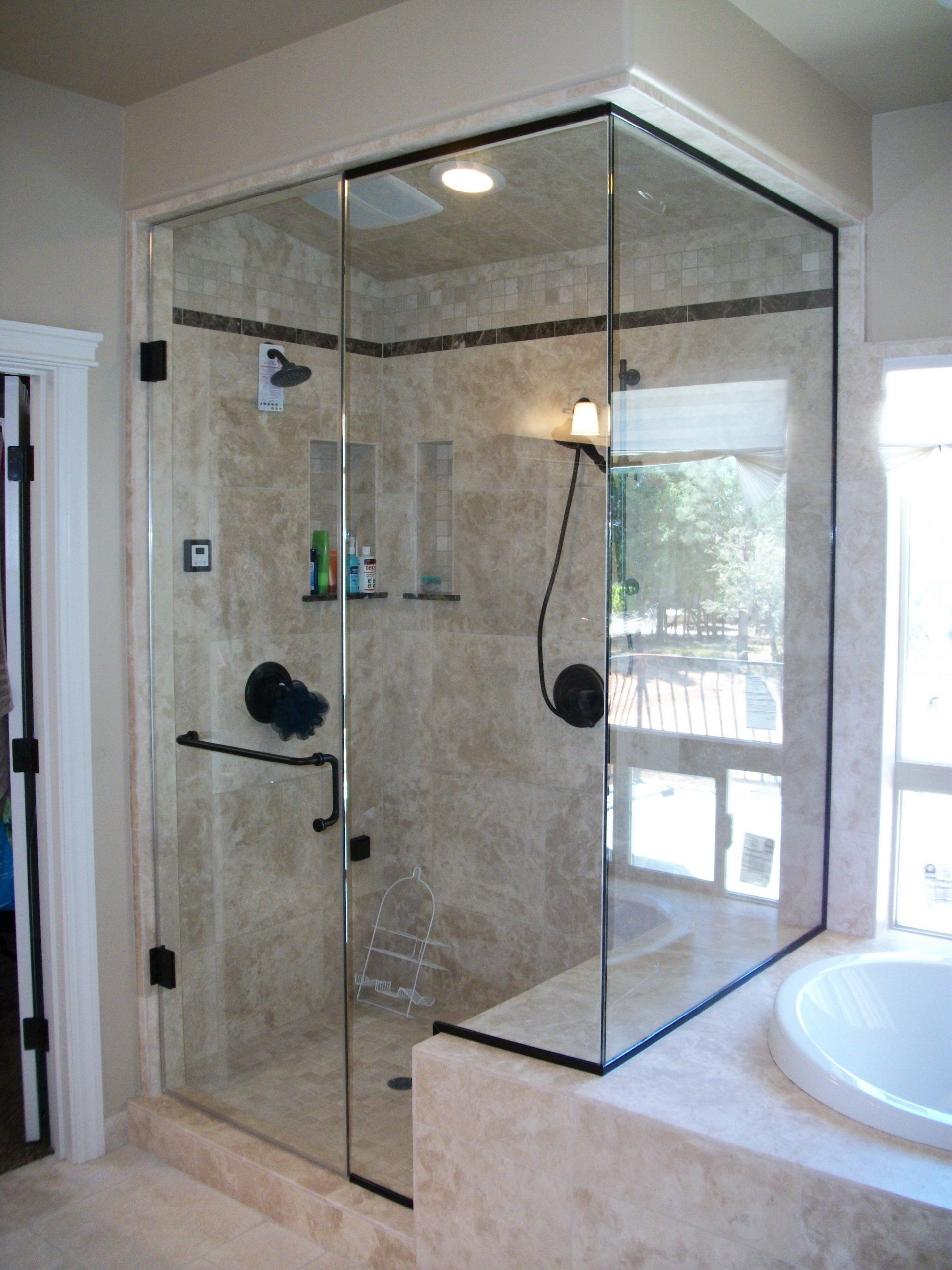 Shower glass enclosure
