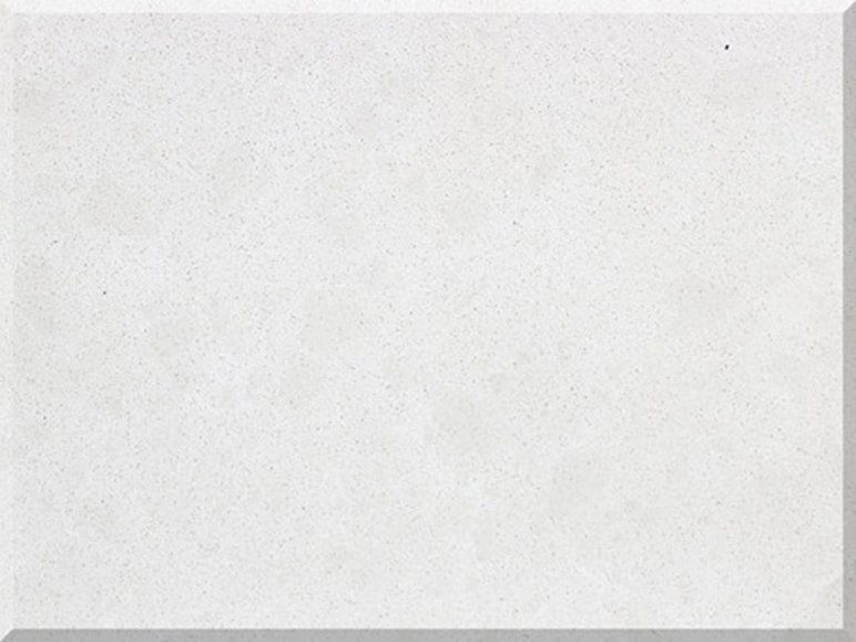 A close up of a white tile on a white background.