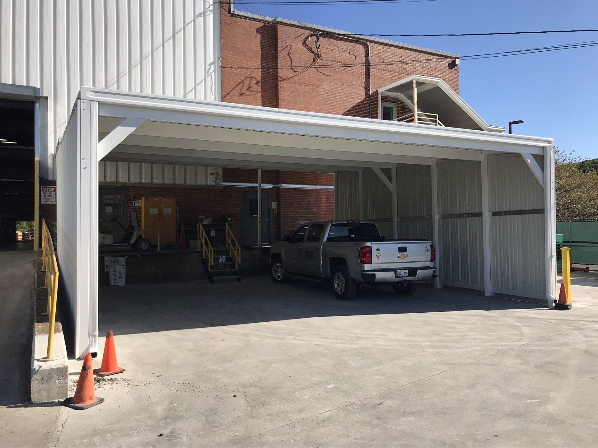 Standing seam awning