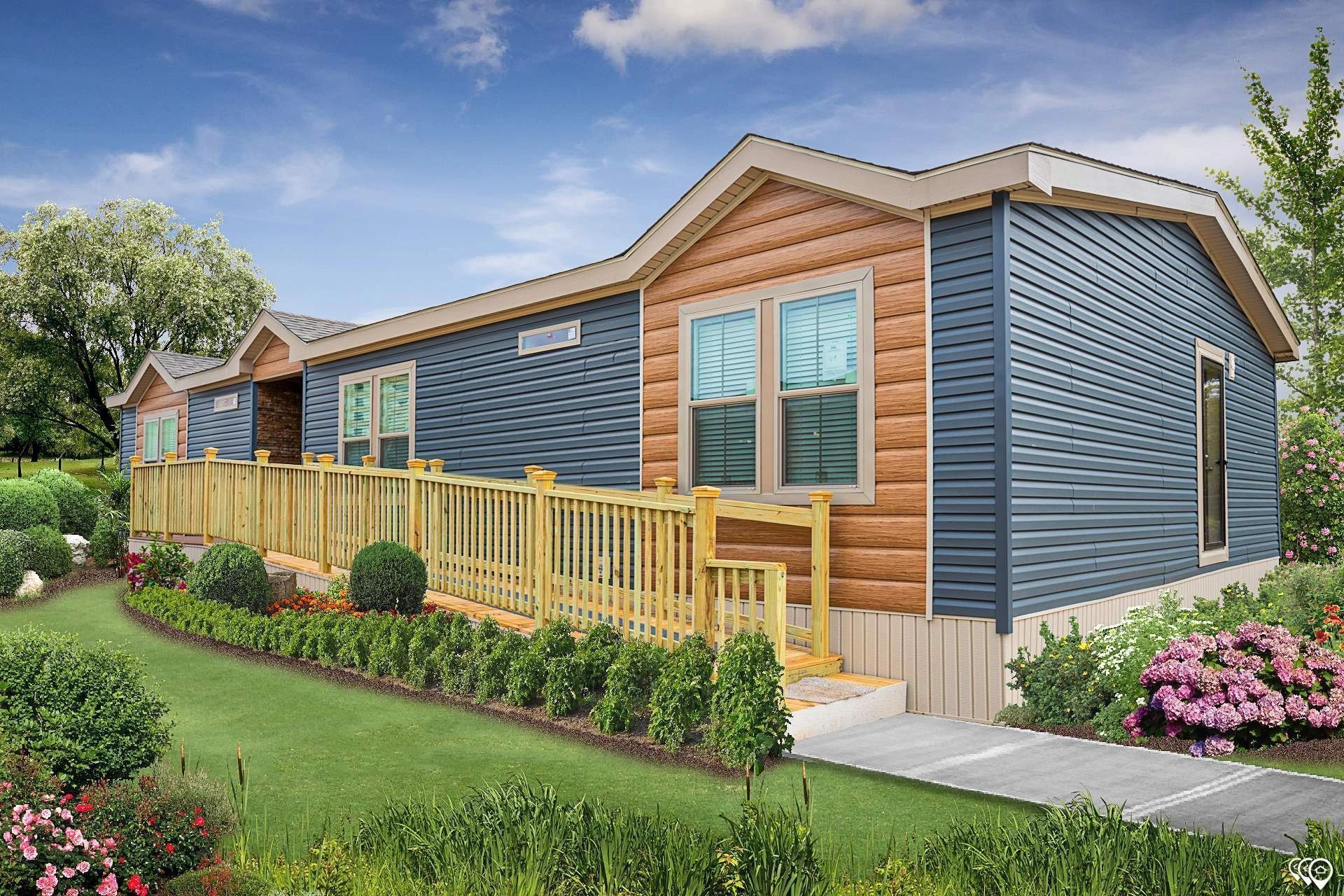 An artist's impression of a mobile home with a handicap ramp