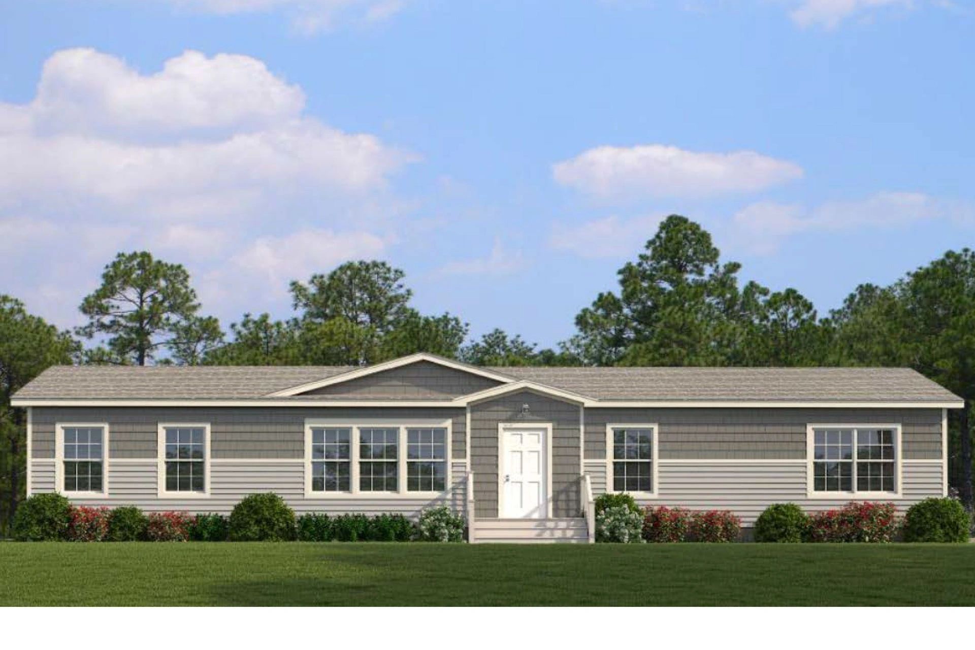 A rendering of a house with a lot of windows