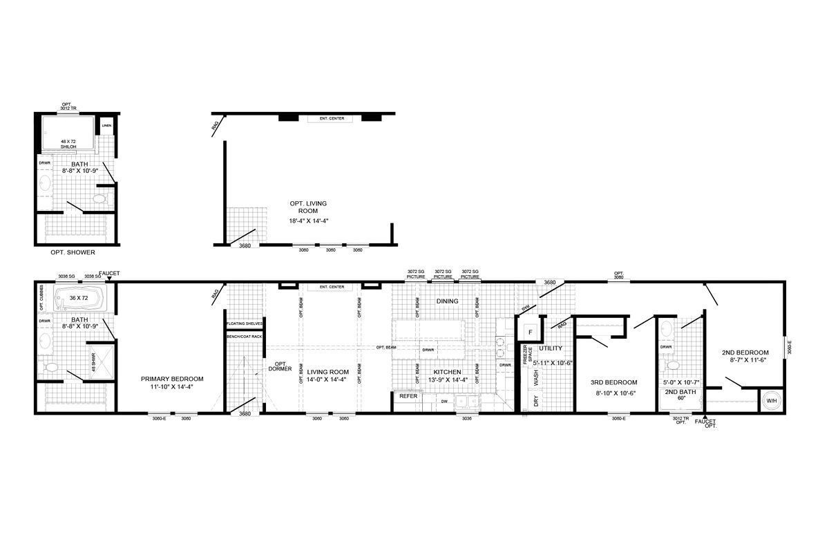 A black and white floor plan of a house.