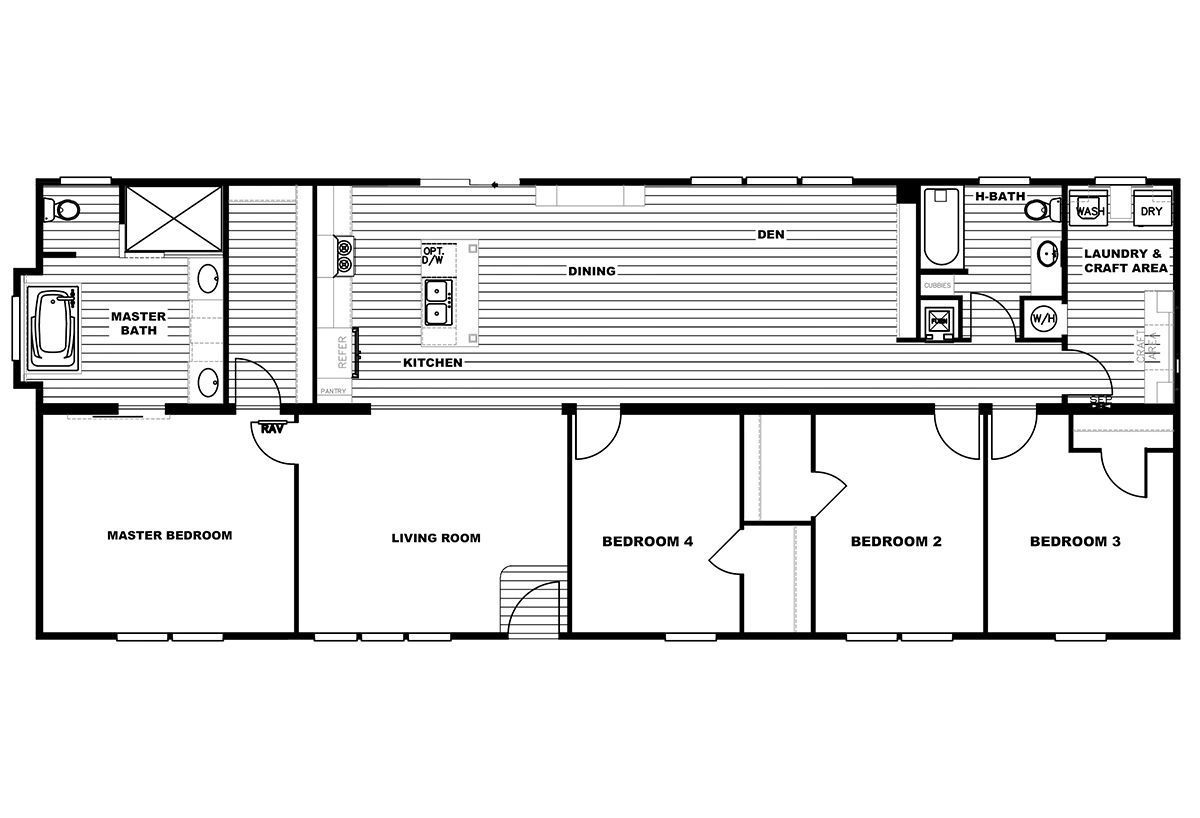 A black and white floor plan of a house.