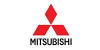 Red Mitsubishi logo: three red diamonds on white background, with