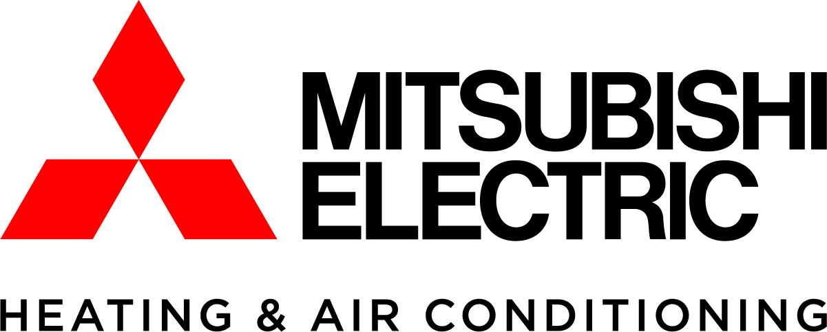 Mitsubishi Electric Heating & Air Conditioning logo in black and red