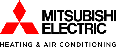 Mitsubishi Electric Heating & Air Conditioning logo in black and red