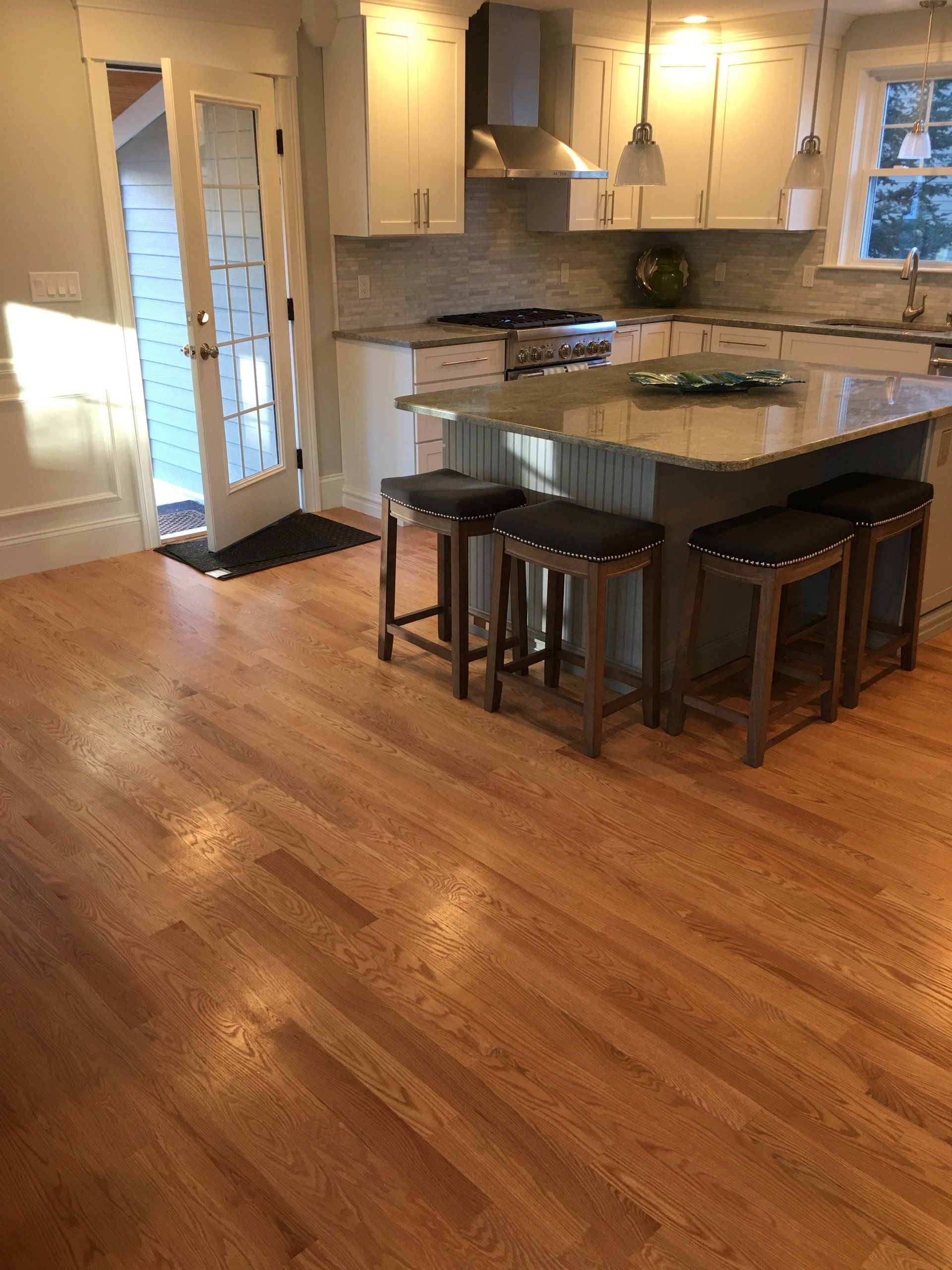 kitchen with hardwood flooring
