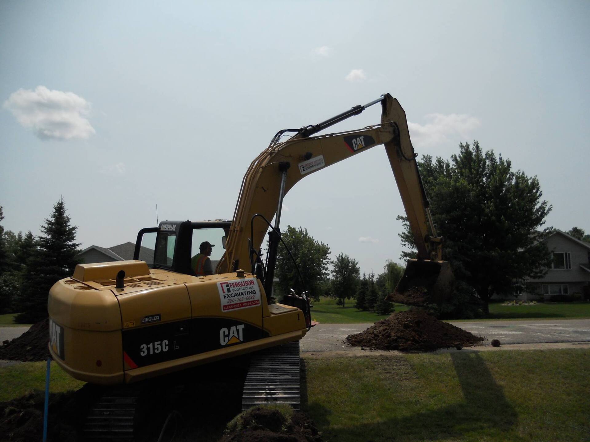 Excavation digging site