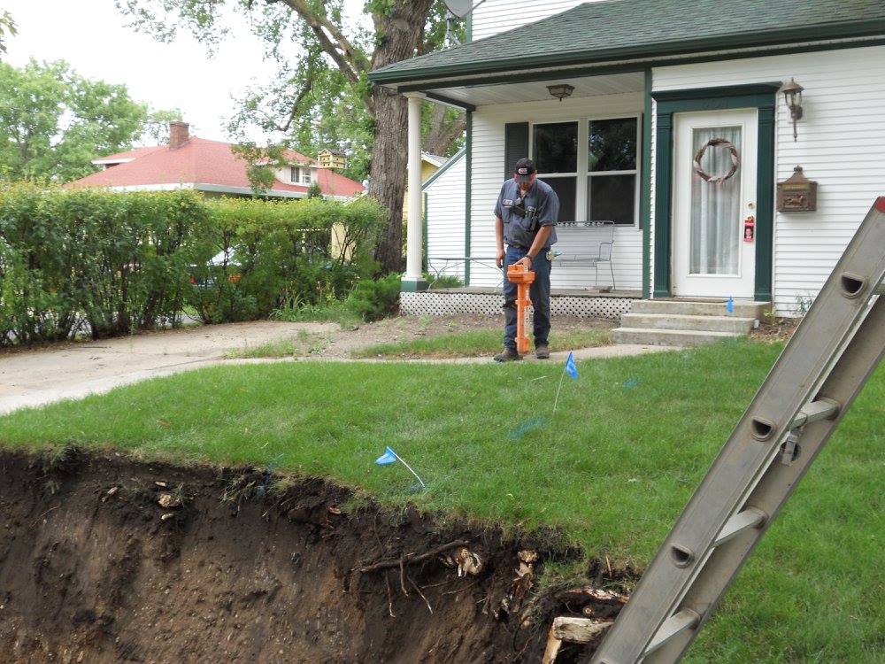 Excavation digging site