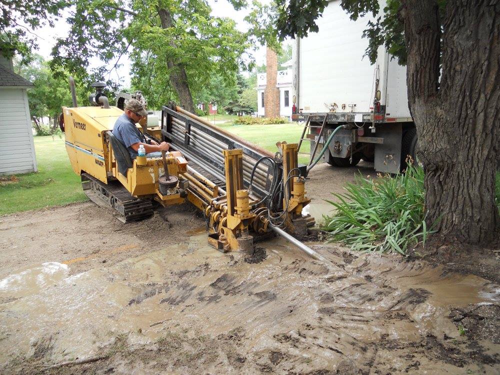heavy equipment on mud