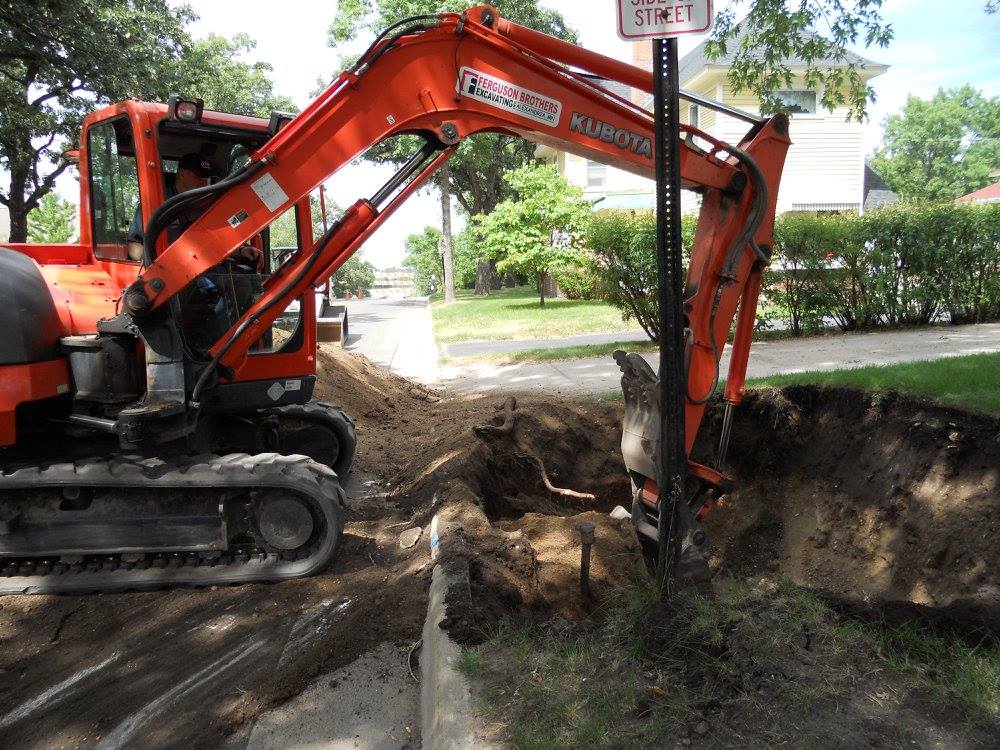 Excavation digging site