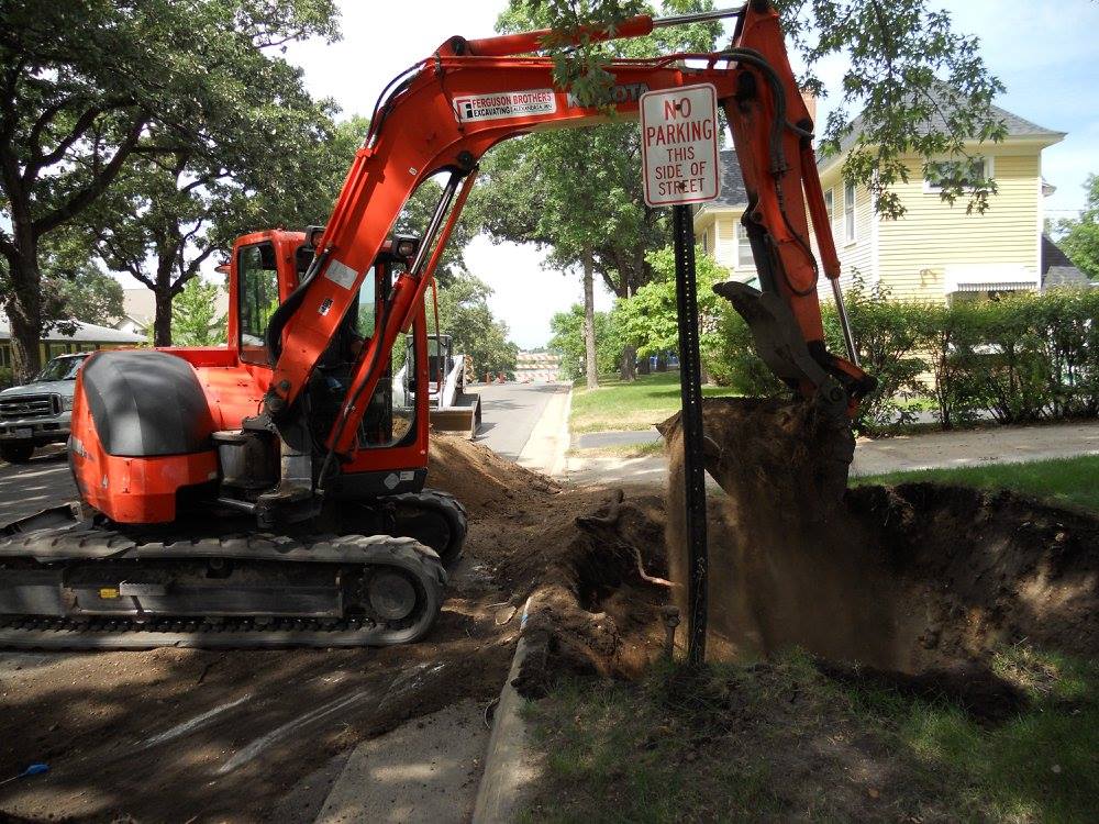 Excavation digging site