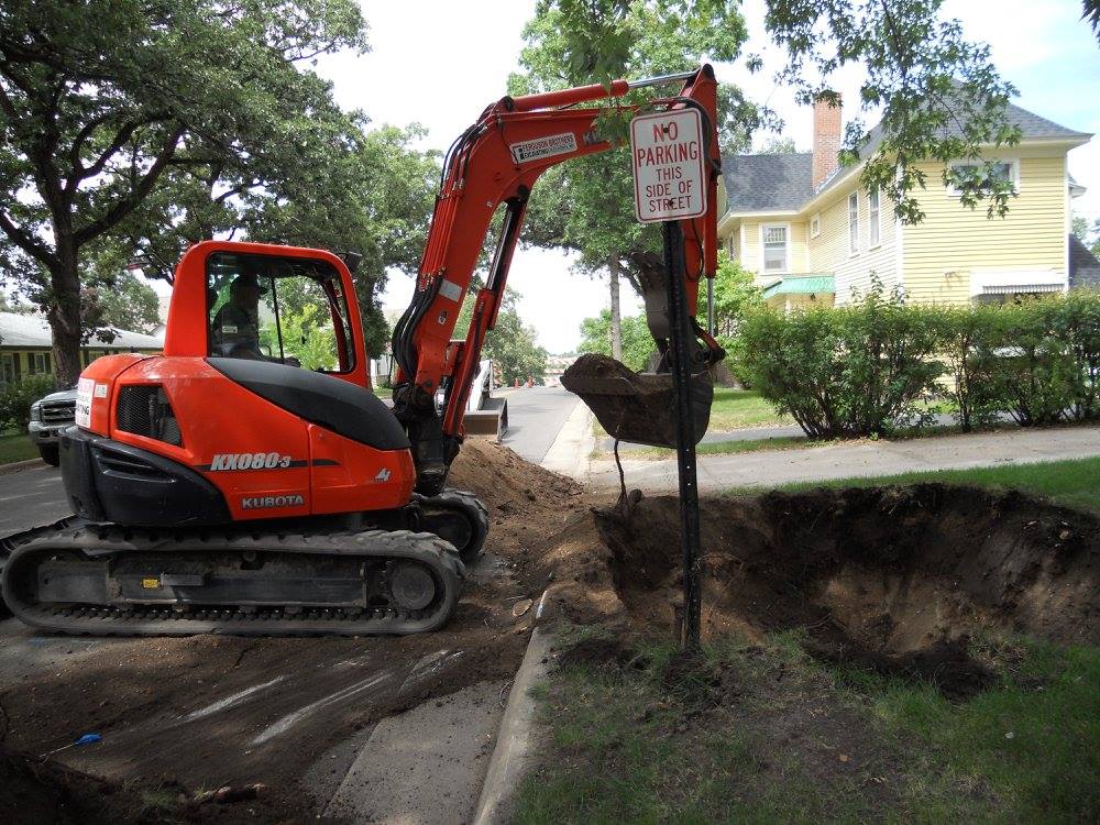 Excavation digging site
