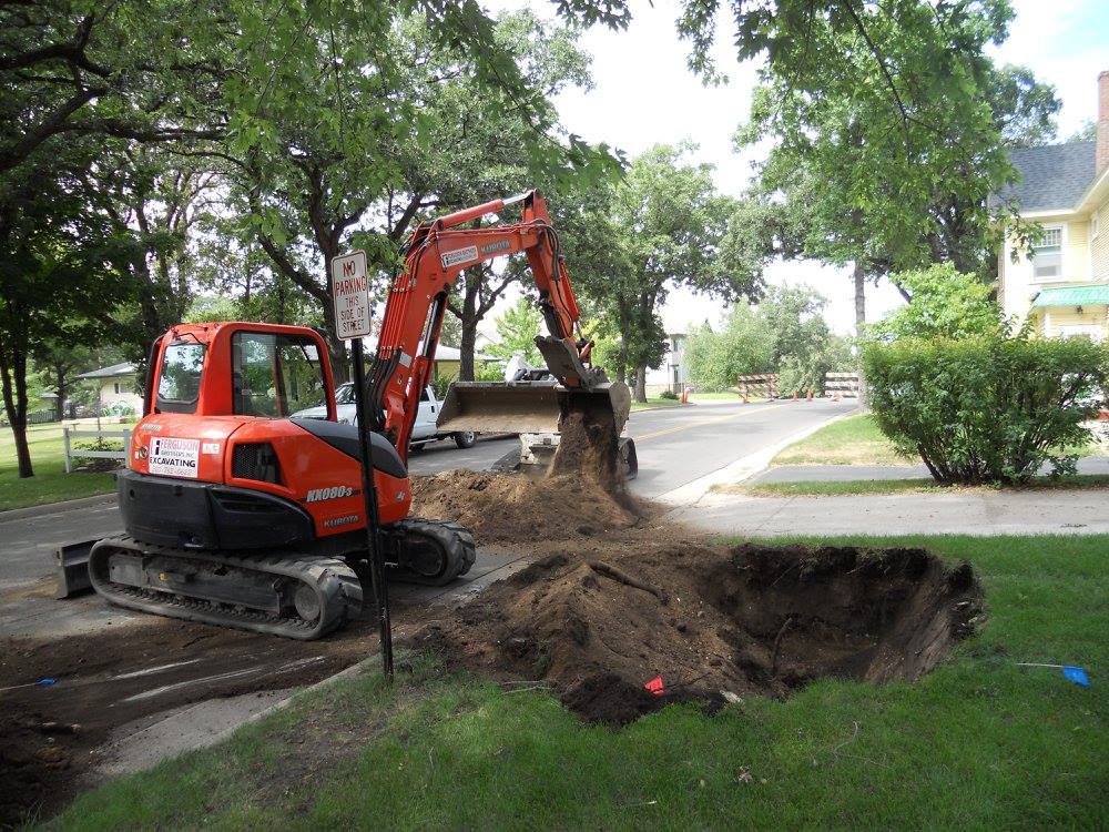 Excavation digging site