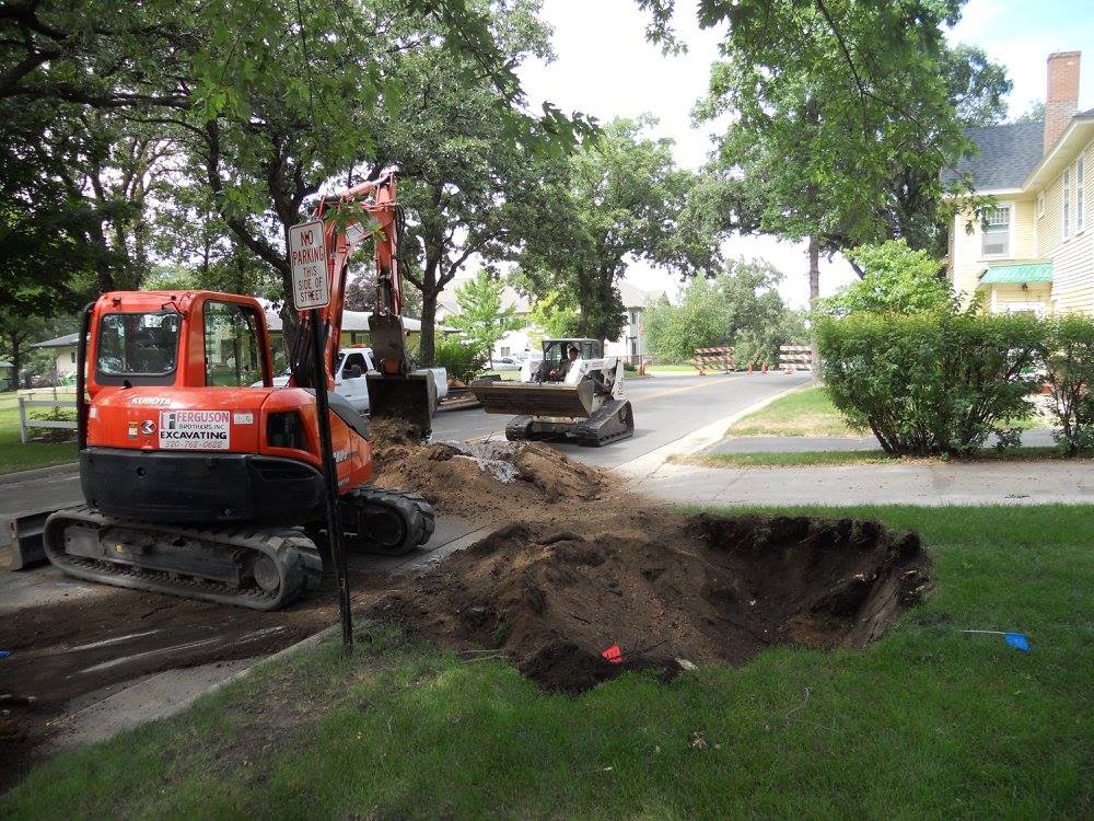 Excavation digging site