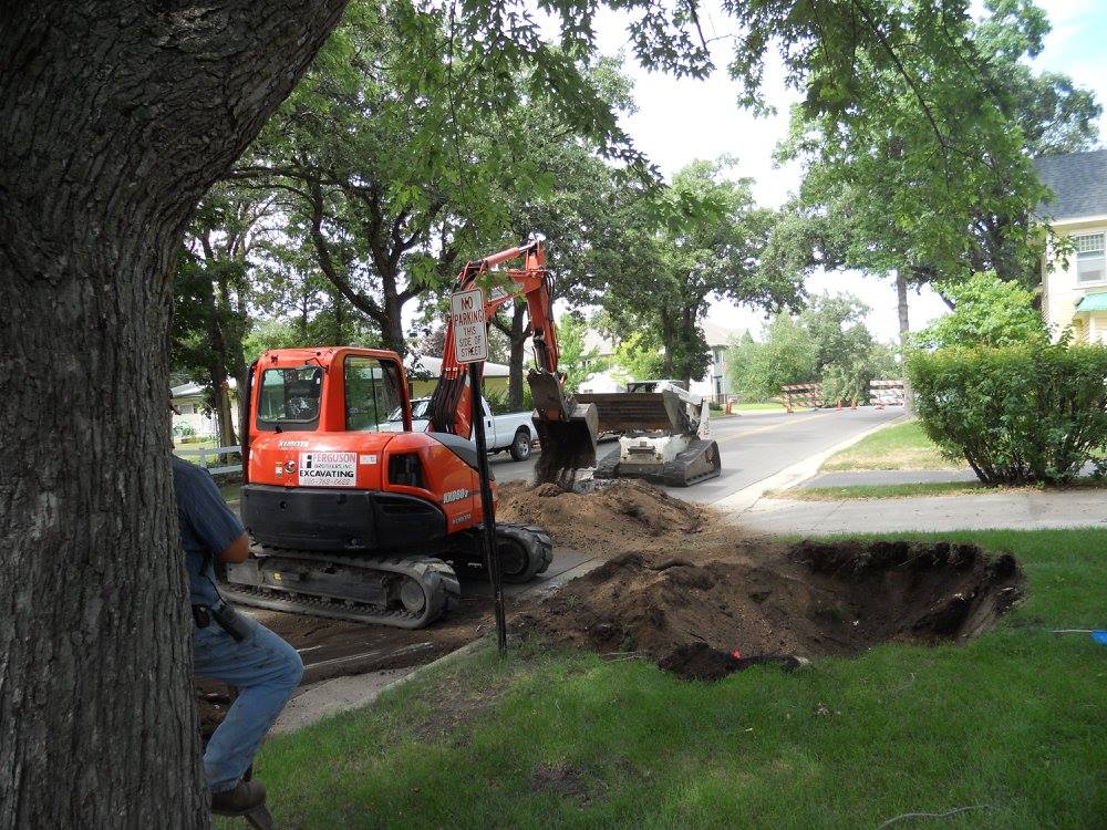 Excavation digging site