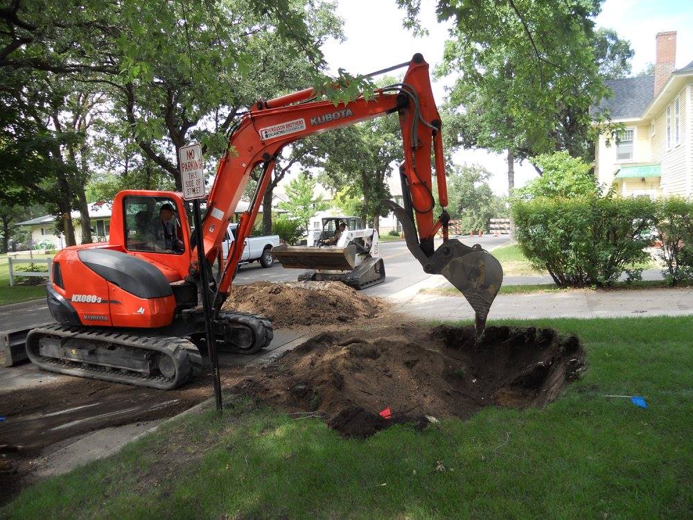 Excavation digging site