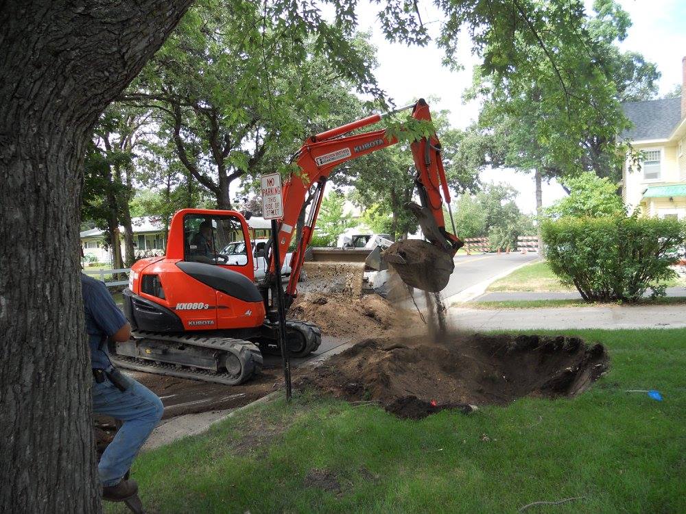 Excavation digging site