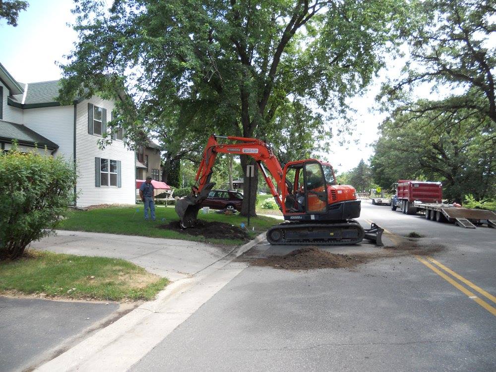 Excavation digging site
