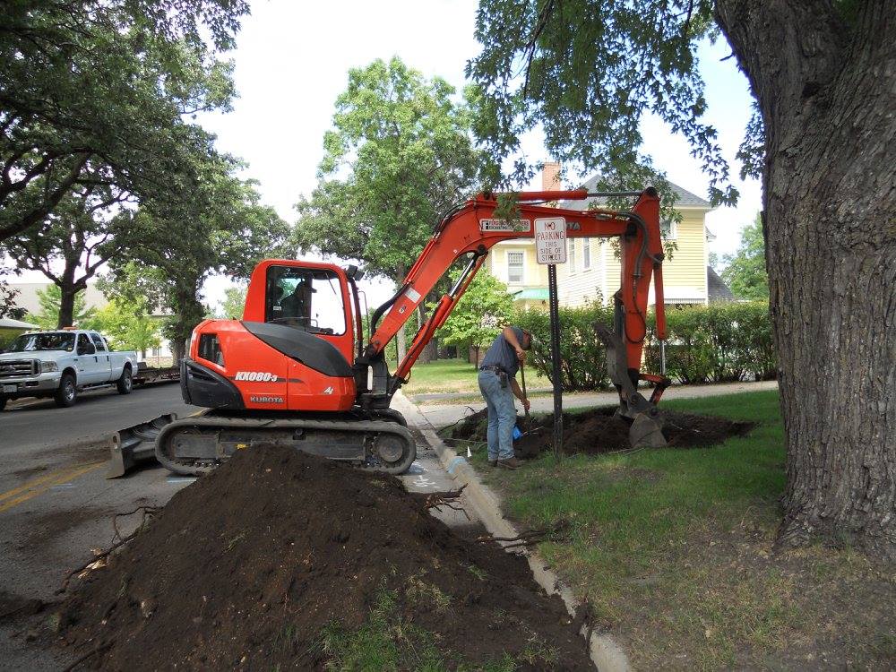 Excavation digging site