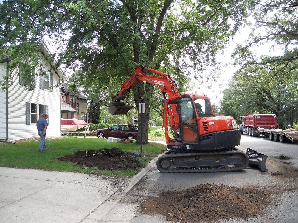 Excavation digging site